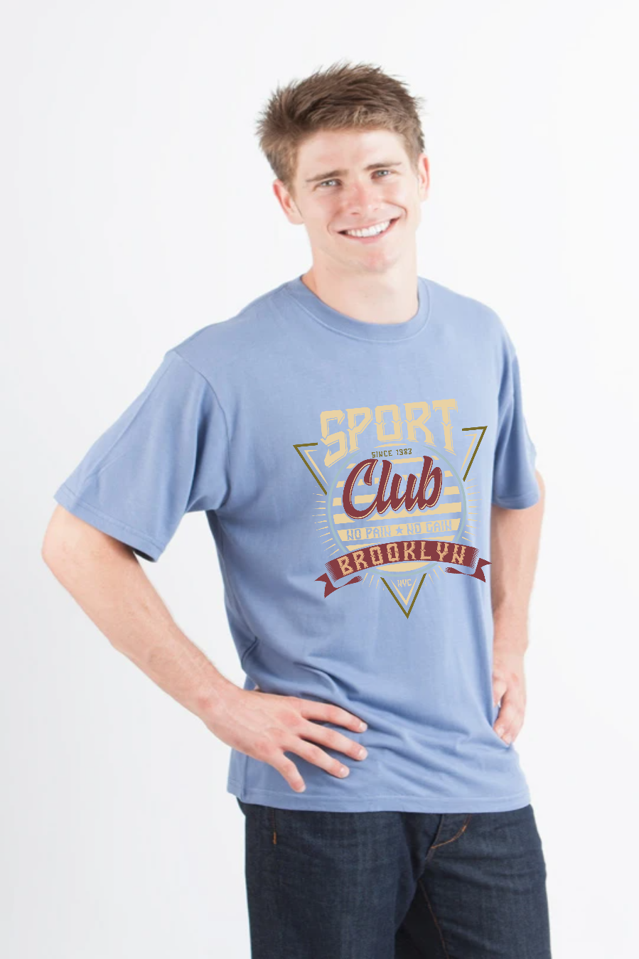 Spun Bamboo Sport Club Men's Bamboo Viscose/Organic Cotton Short Sleeve Graphic T-Shirt — size reference
