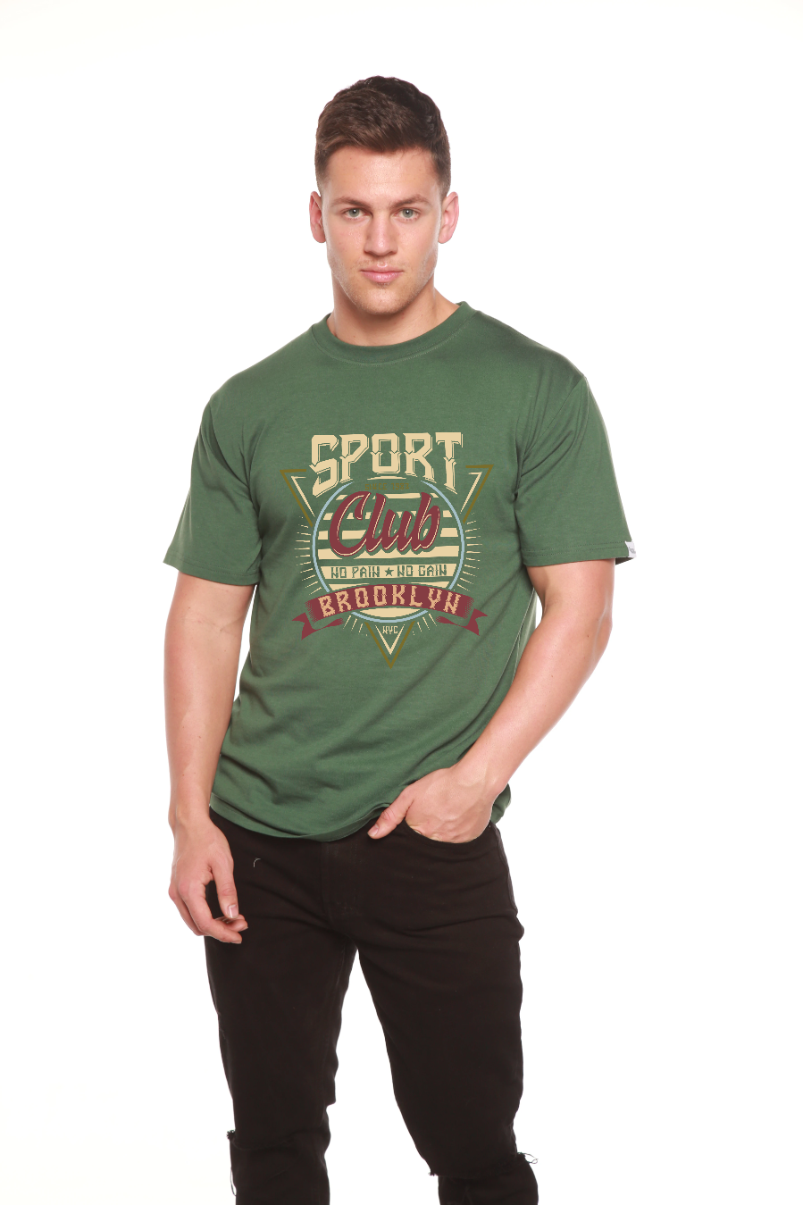 Spun Bamboo Sport Club Men's Bamboo Viscose/Organic Cotton Short Sleeve Graphic T-Shirt — main product shot