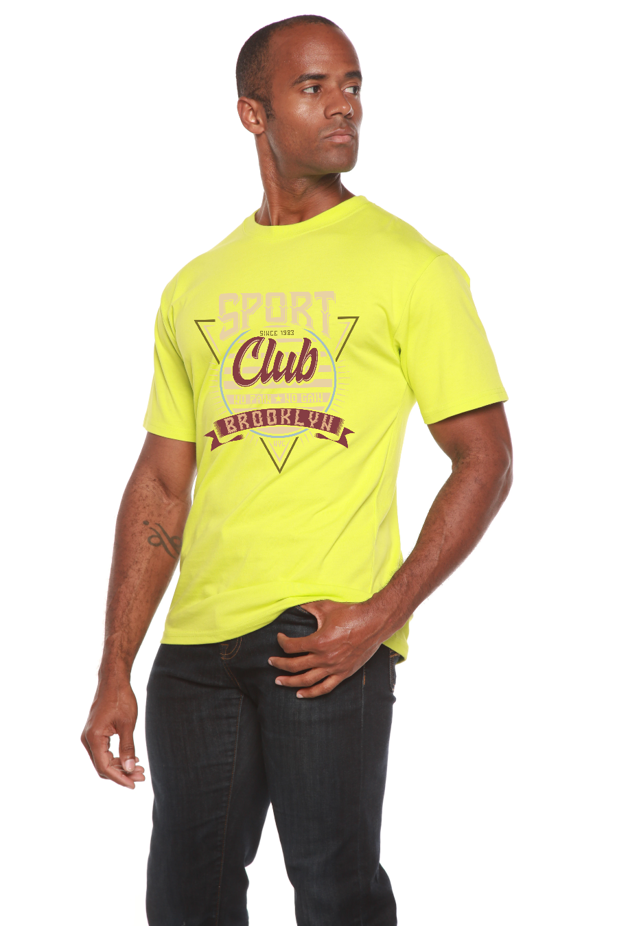 Spun Bamboo Sport Club Men's Bamboo Viscose/Organic Cotton Short Sleeve Graphic T-Shirt — packaging