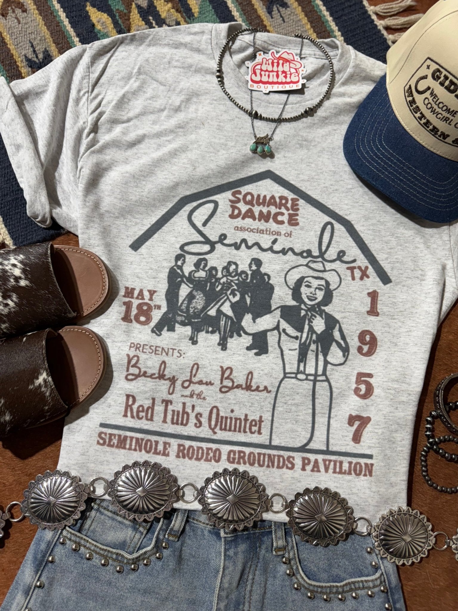 Wild Junkie Square Dance Seminole Heritage Graphic Tee — main product shot