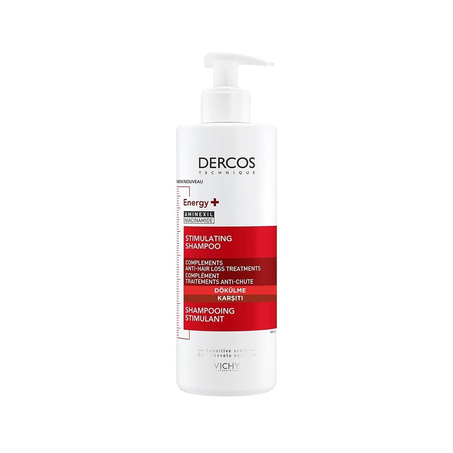 Vichy Dercos Energising Anti-Hair Loss Shampoo 400ml - Energizing Formula, Dermatologically Tested