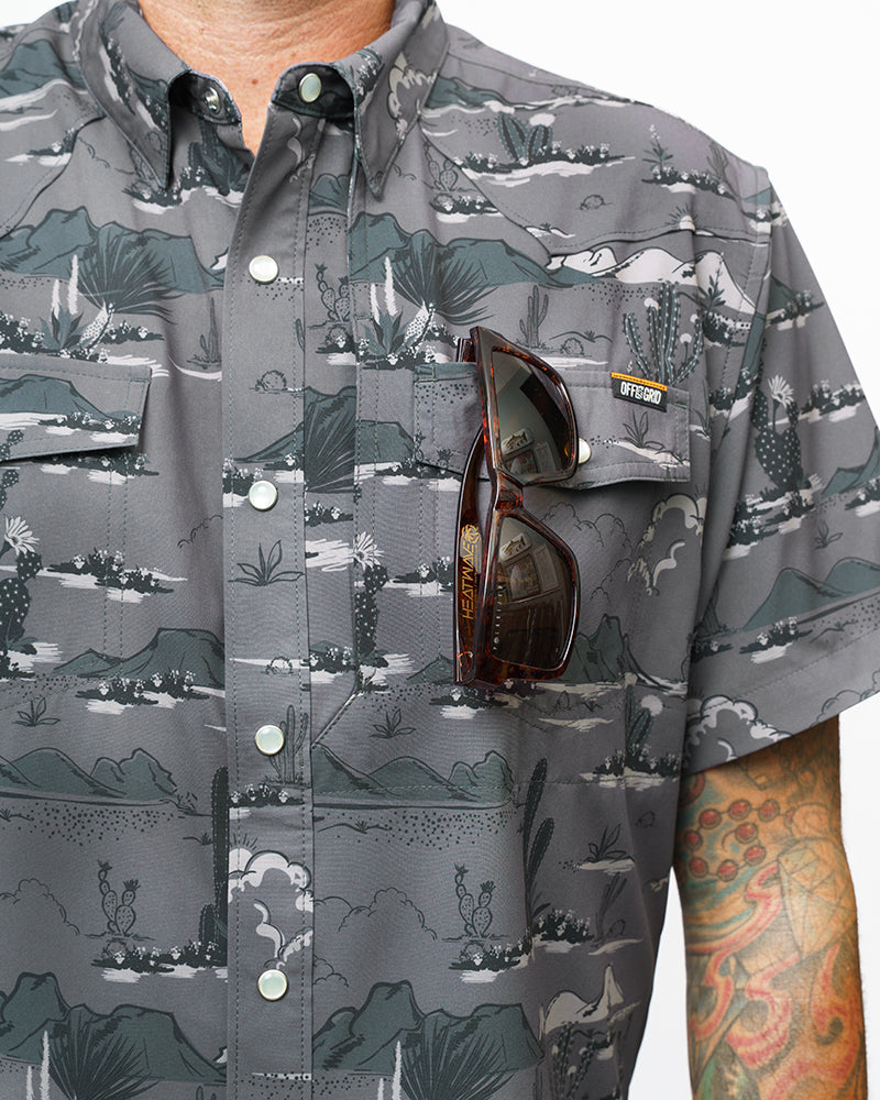 Off The Grid Surplus San Saba SS Shirt - Castlerock — in-use photo