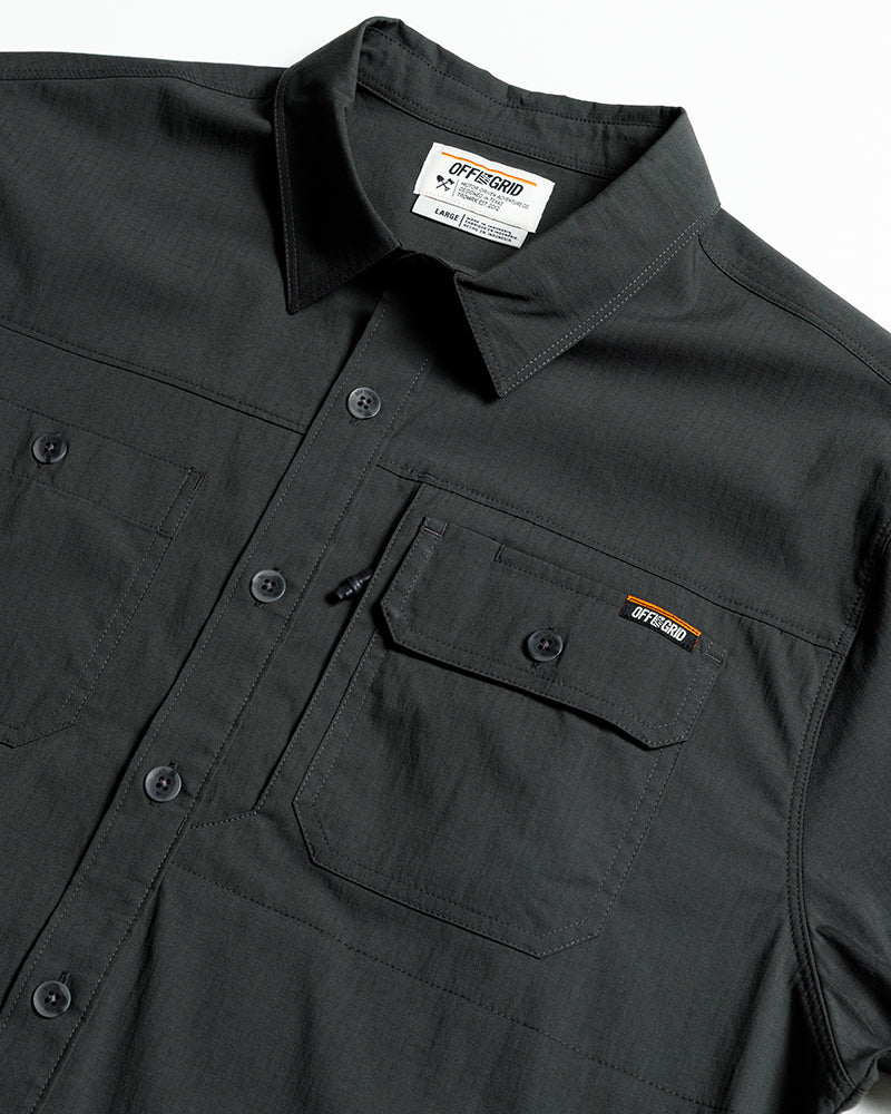 Off The Grid Surplus Thunderbolt SS Shirt - Vintage Black — in-use photo
