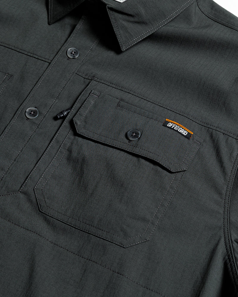 Off The Grid Surplus Thunderbolt SS Shirt - Vintage Black — size reference