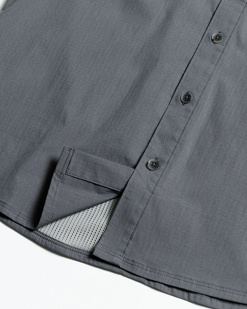 Off The Grid Surplus Thunderbolt SS Shirt - Castlerock — fabric or material detail