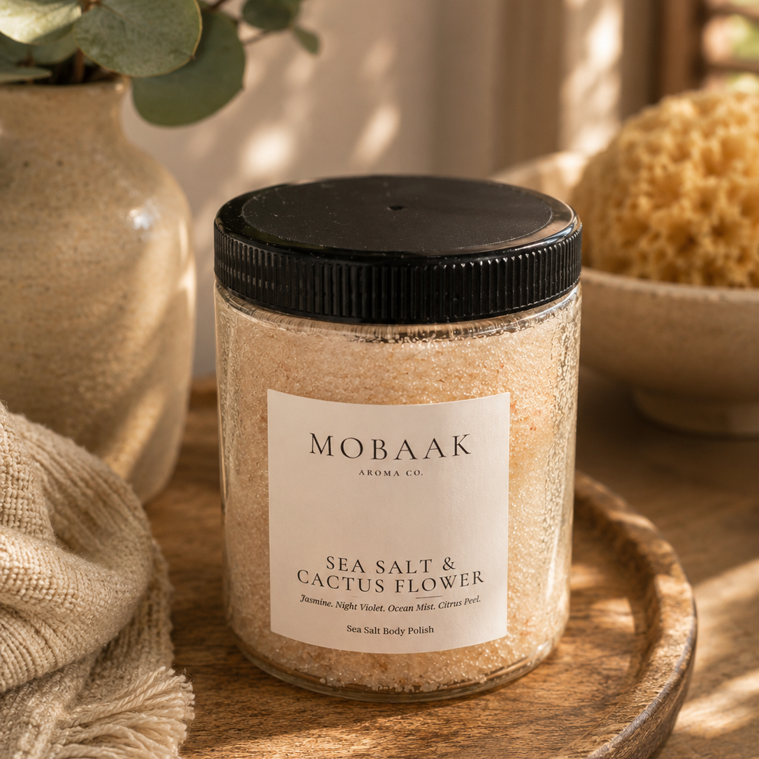 Sea Salt & Cactus Flower Body Polish – Mobaak Aromatherapy Shoppe
