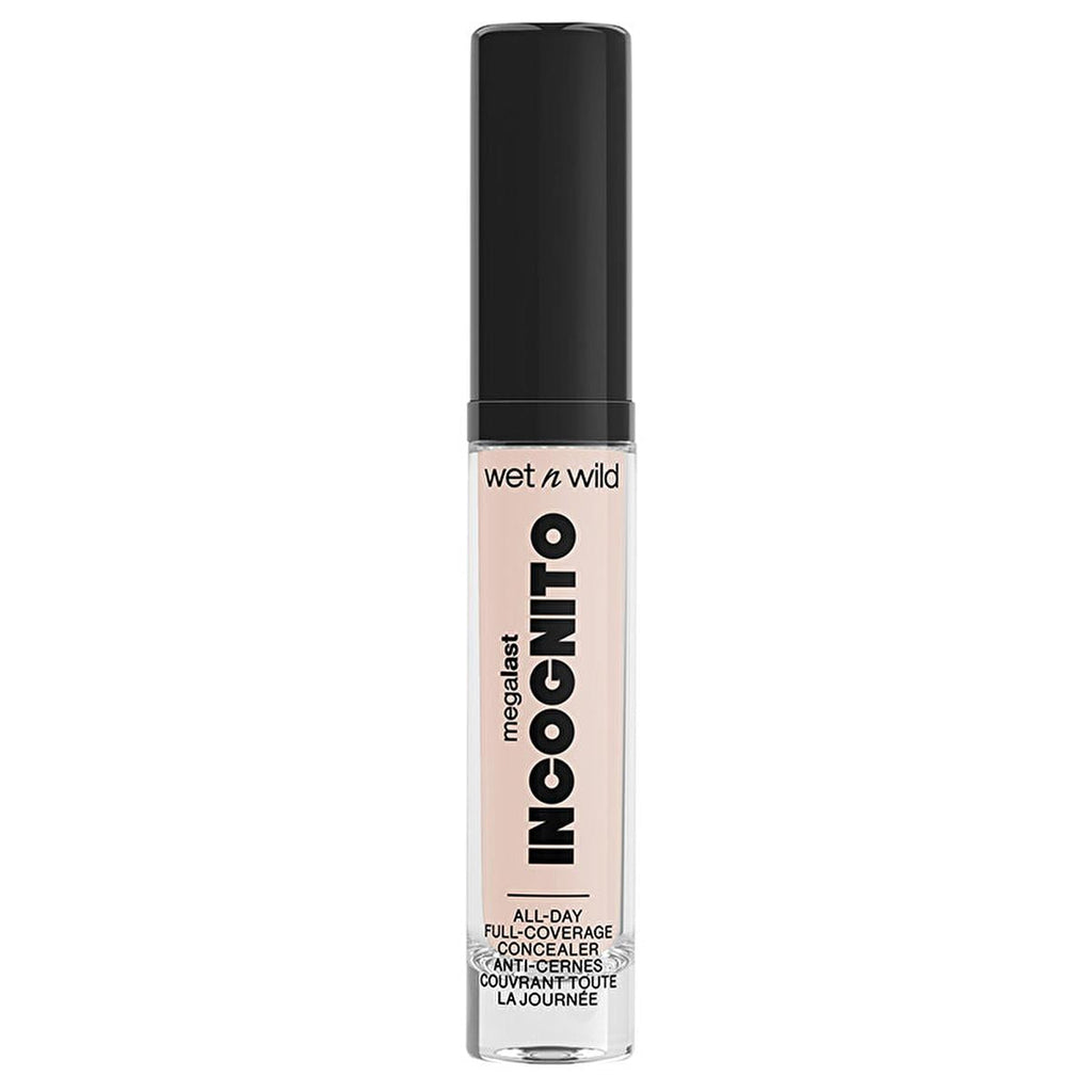 Wet n Wild Mega Last Incognito Concealer - Light Beige, Natural Finish Makeup for Flawless Coverage