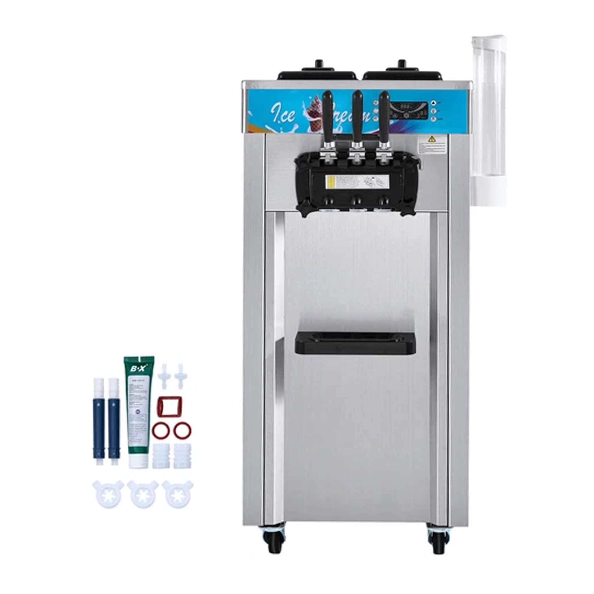 Stainless Steel Commercial 21-31 L/H 3-Flavor Soft Serve Ice Cream Machine Maker (SAK65291) – SAKSBY WHOLESALE, view 10