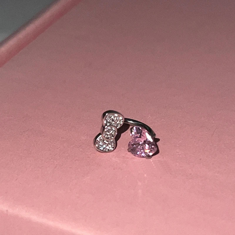 MyClosetAid Stainless Surgical Steel Earrings with Crystal Bow