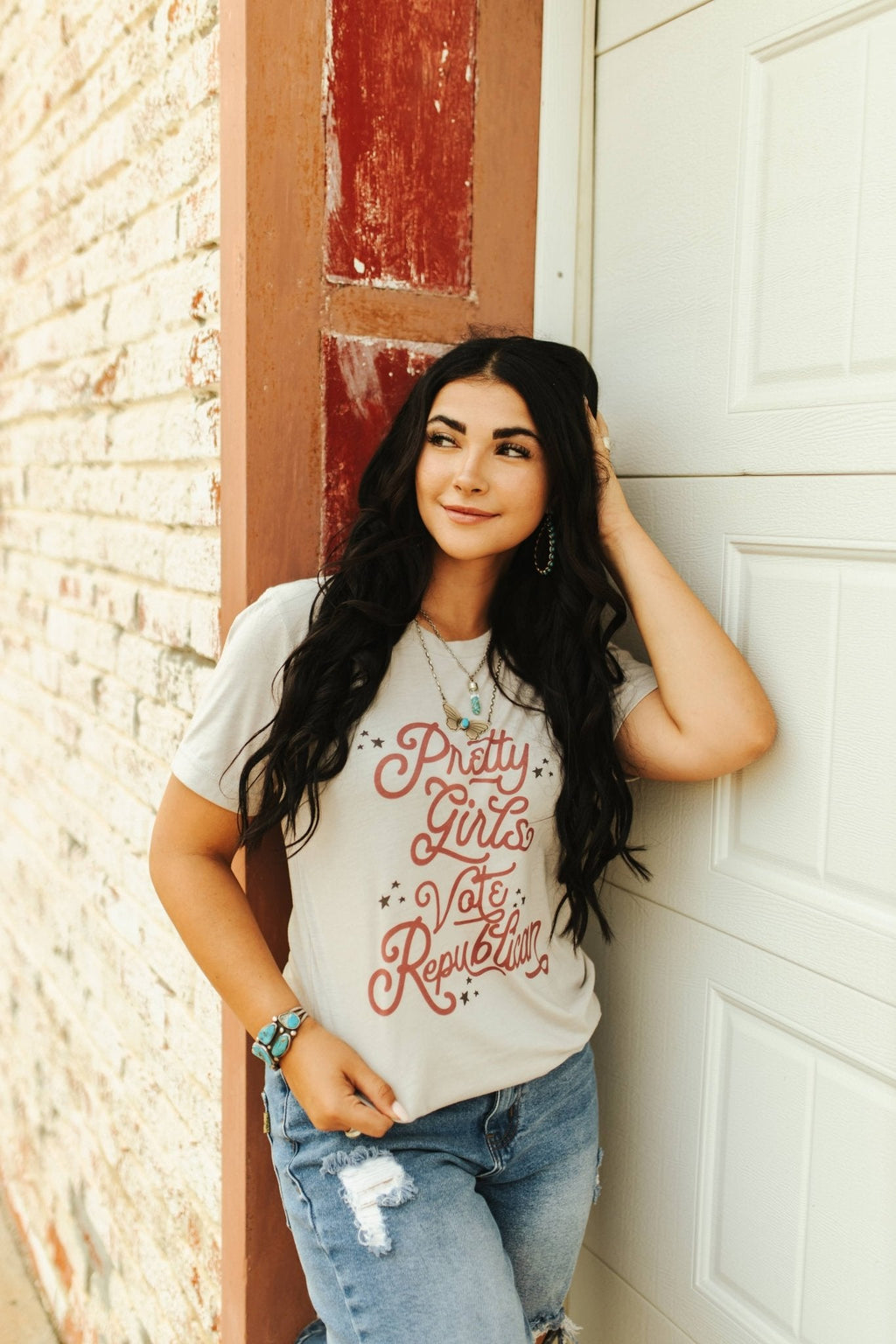 Wild Junkie Star Spangled Vote Republican Graphic Tee — side view