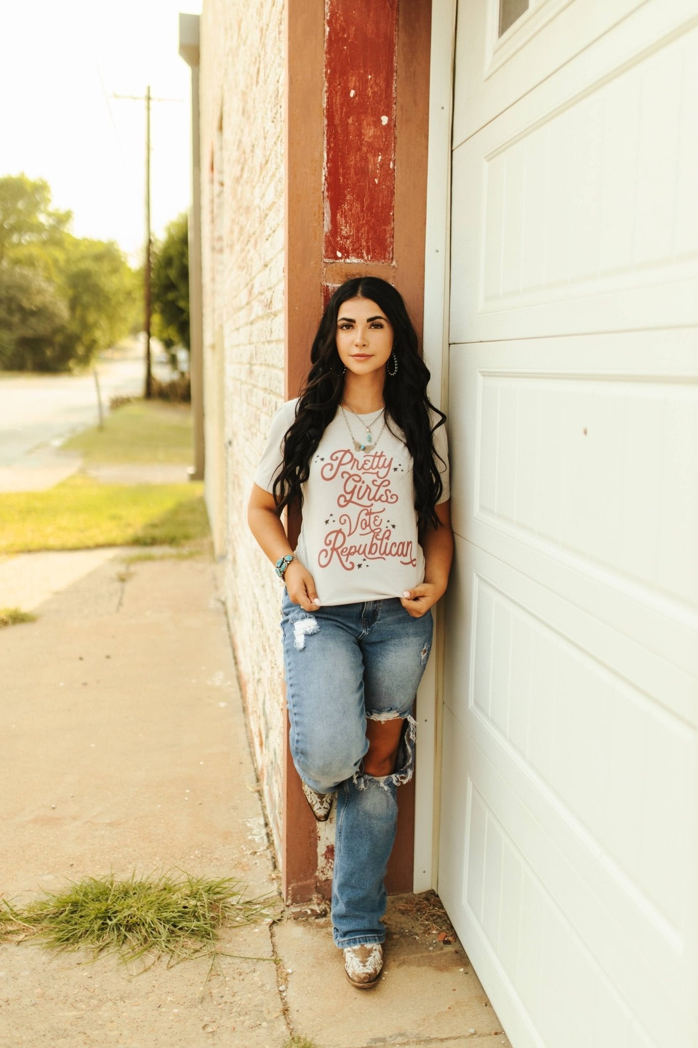 Wild Junkie Star Spangled Vote Republican Graphic Tee — back view