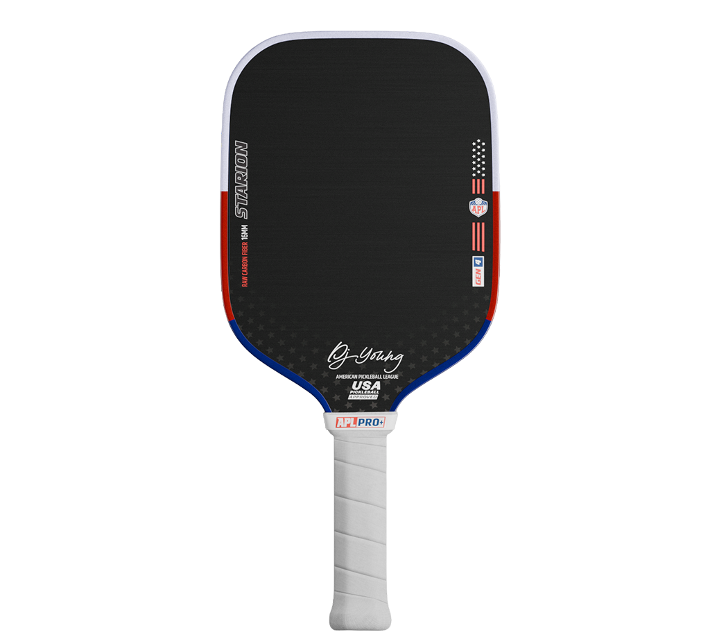 APL DJ Young Starion Pro+ 16mm Pickleball Paddle | Carbon Fiber | Gen 4 Thermoformed Foam Technology