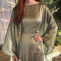Mariam's Collection Olive Green Sequin Abaya Dress | Starry Night 2-Piece Maxi Dress with Flowing… — comparison shot