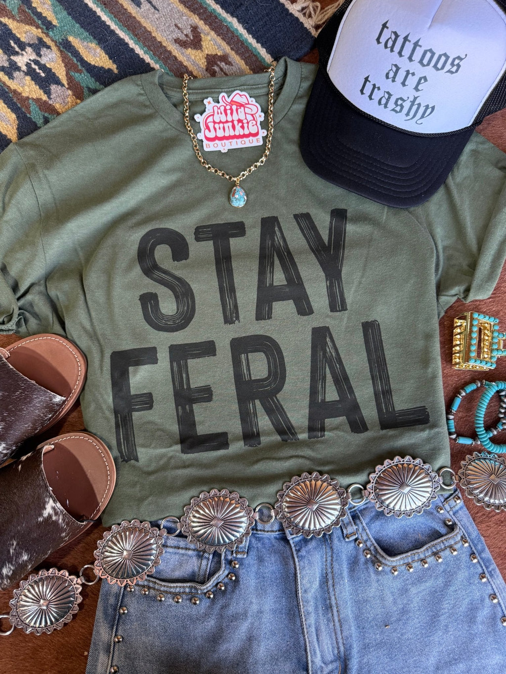Wild Junkie Stay Feral Graphic Tee — main product shot