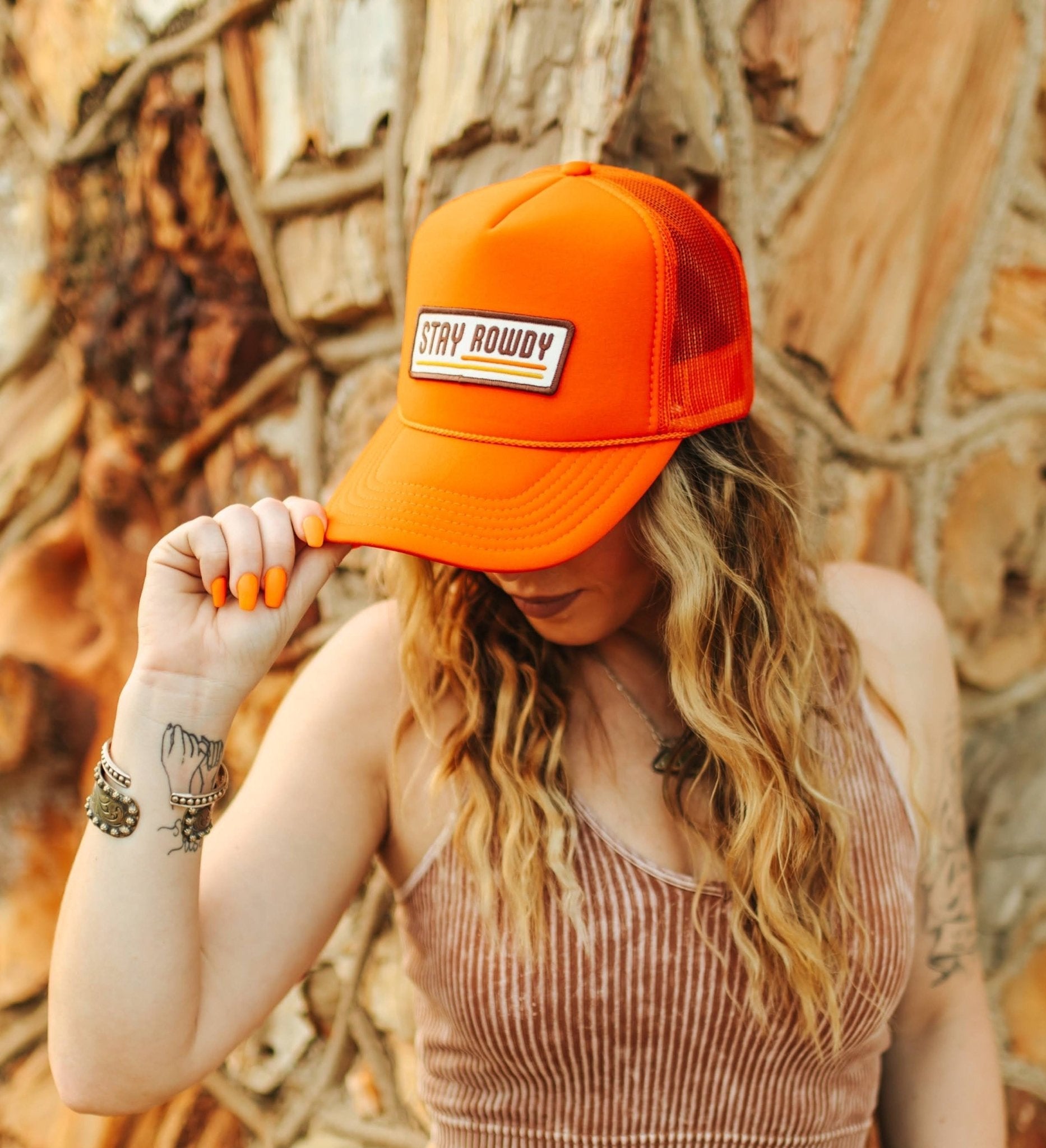 Wild Junkie Stay Rowdy Trucker Hat — main product shot
