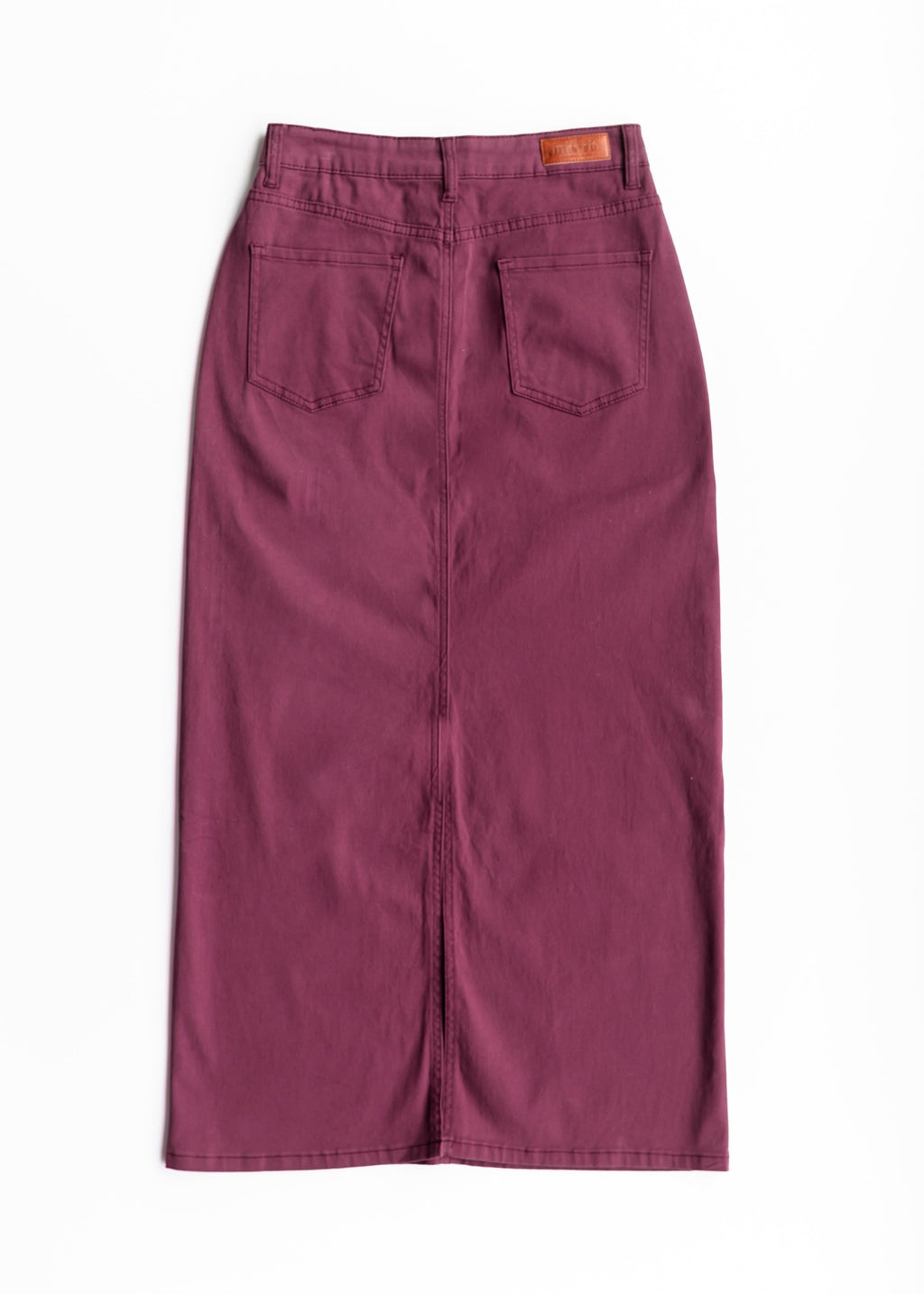 Inherit Co. Stella Orchid Denim Maxi Skirt - FINAL SALE — fabric or material detail