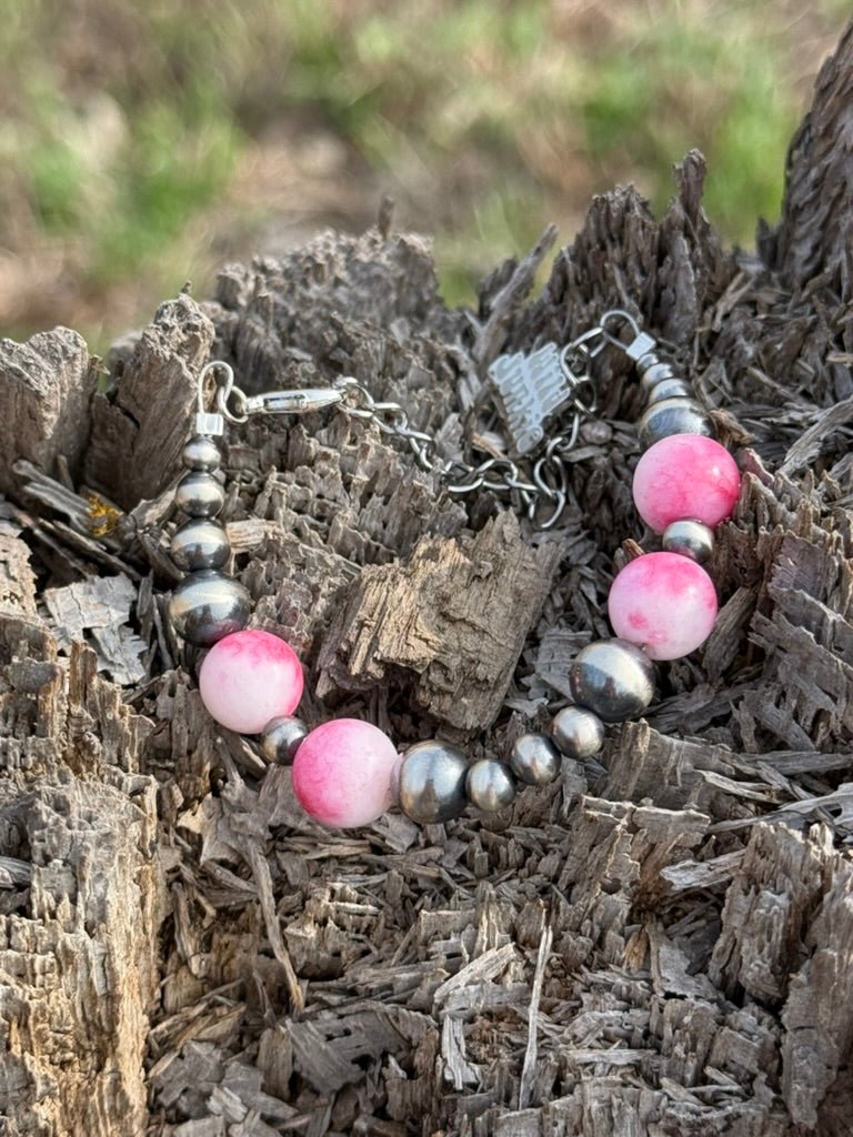 Wild Junkie Sterling Silver Desert Rose Beaded Bracelet — lifestyle context