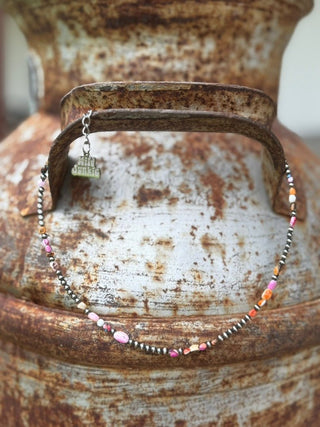 Sterling Silver Desert Sunrise Beaded Necklace