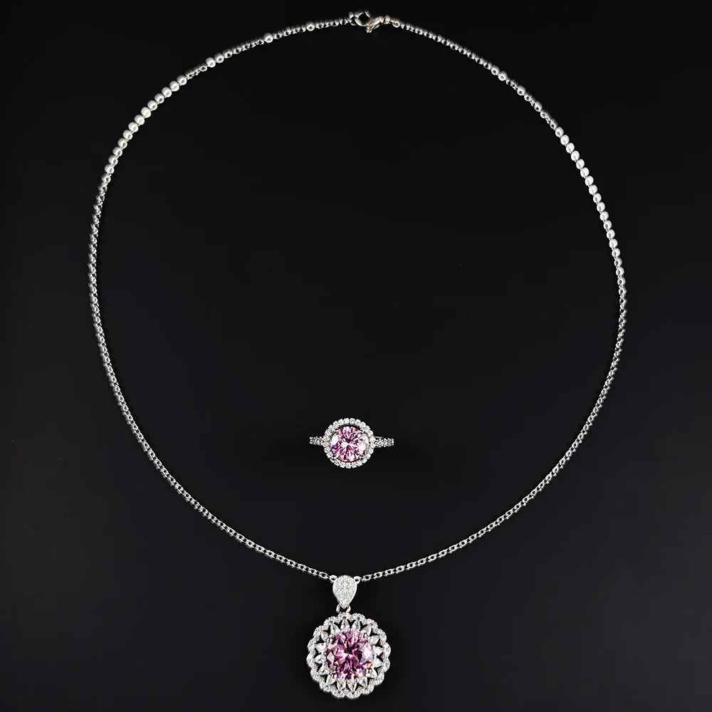 MyClosetAid MyClosetAid Sterling Silver Necklace with Purple Gemstone — lifestyle context