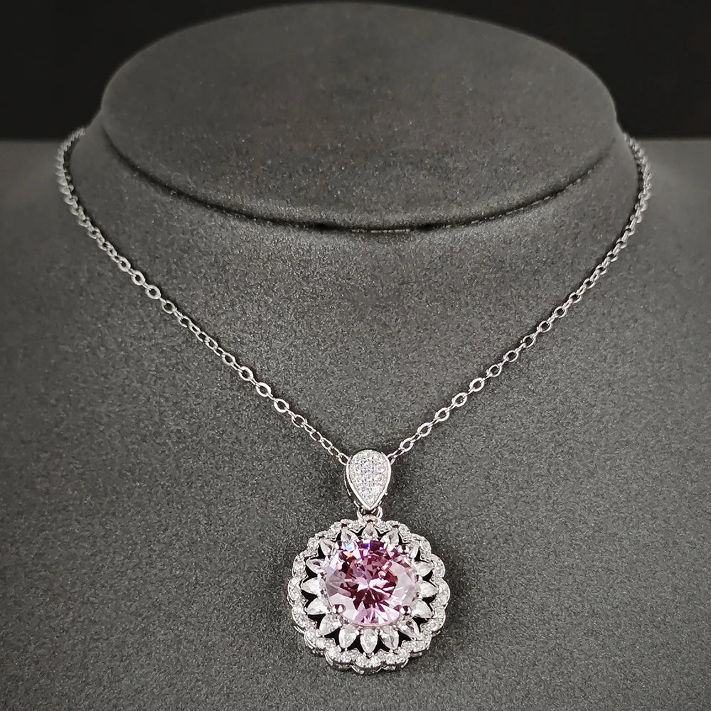 MyClosetAid MyClosetAid Sterling Silver Necklace with Purple Gemstone — detail close-up