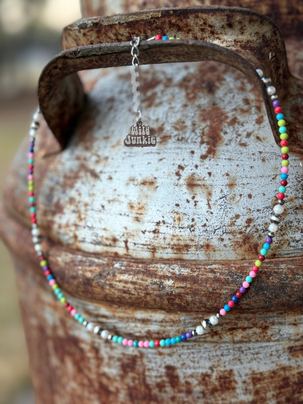Wild Junkie Sterling Silver Prism And Pearl Necklace — lifestyle context