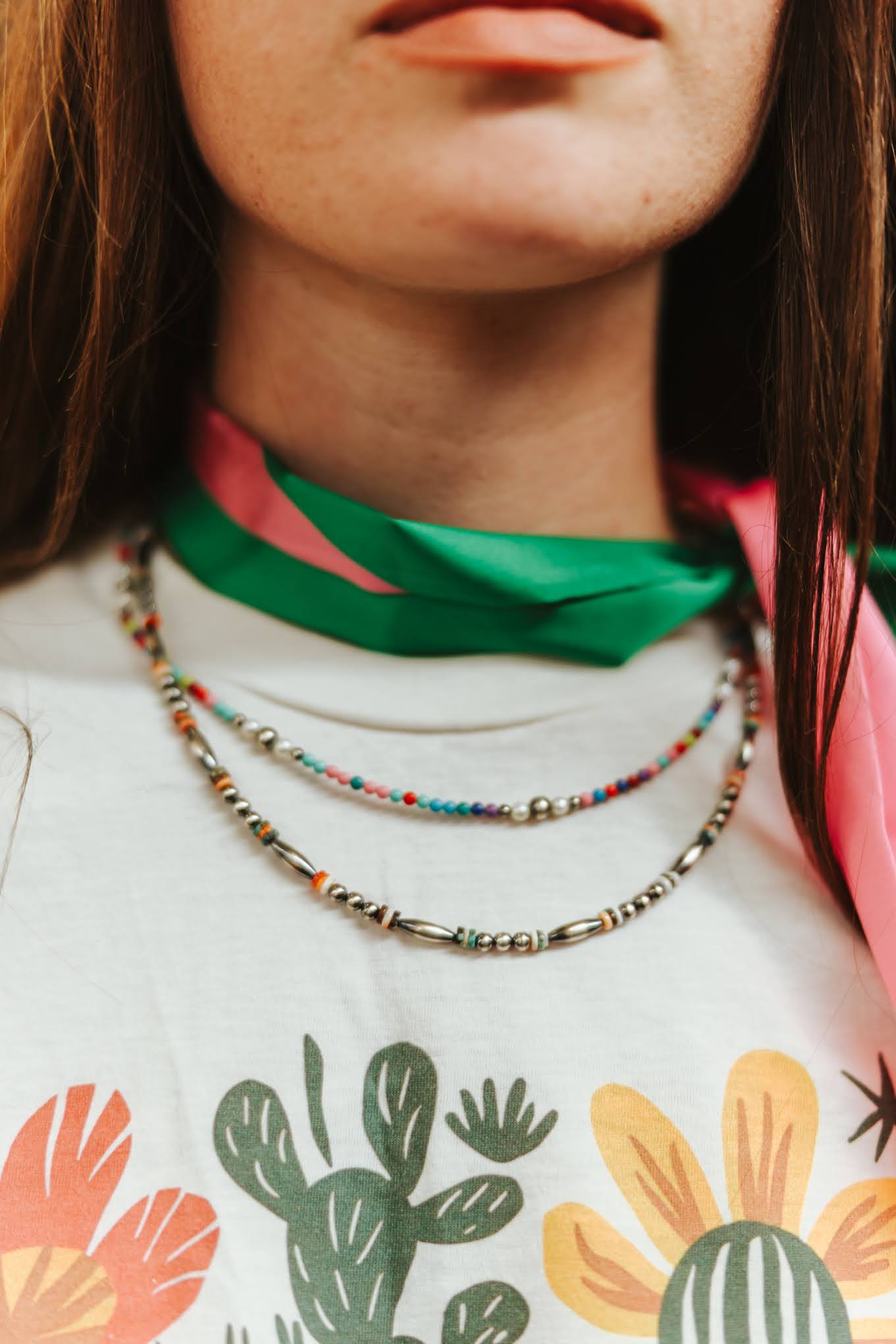 Wild Junkie Sterling Silver Prism And Pearl Necklace — detail close-up