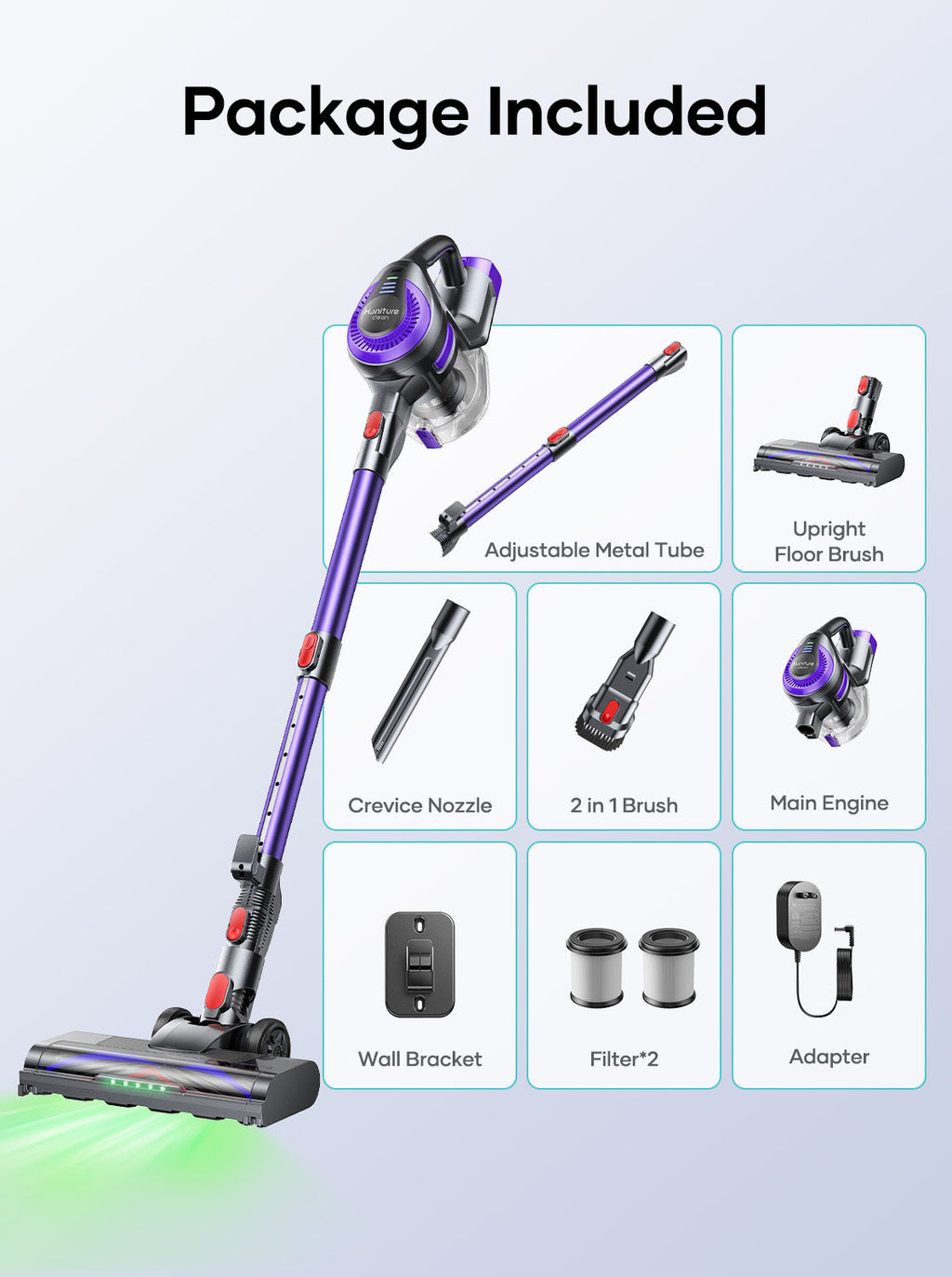Honiture Y10 Cordless Vacuum Cleaning Bundle, view 14