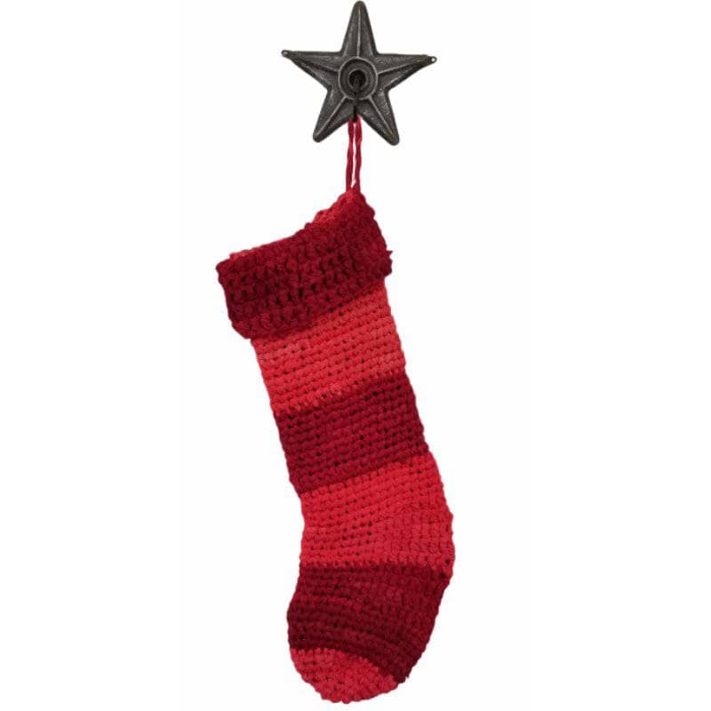 Darn Good Yarn Striped Christmas Stocking Knit and Crochet Kit — main product shot