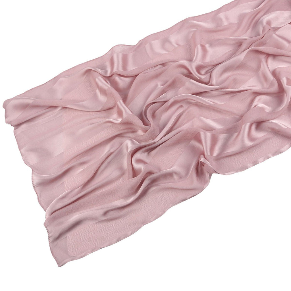 Mariam's Collection Striped Crinkle Chiffon Hijab with Organic Texture (MH143) — feature highlight