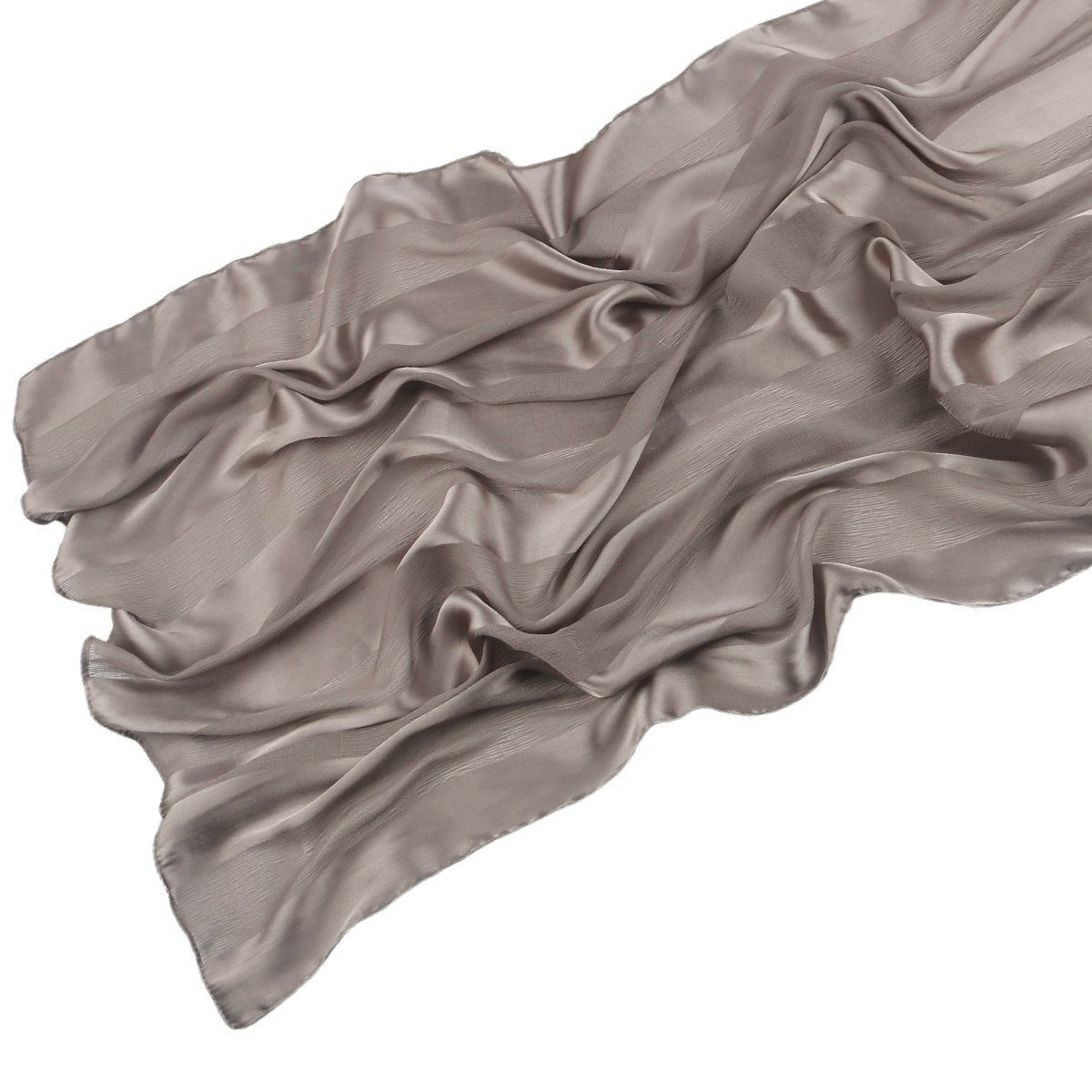 Mariam's Collection Striped Crinkle Chiffon Hijab with Organic Texture (MH143) — comparison shot