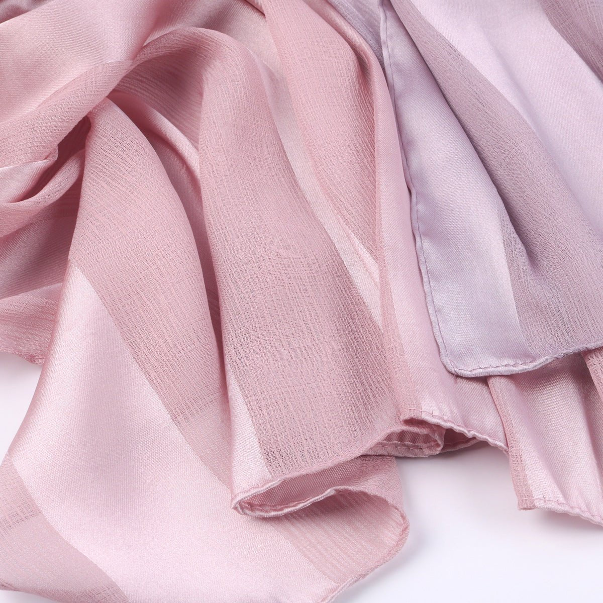 Mariam's Collection Striped Crinkle Chiffon Hijab with Organic Texture (MH143) — Mariam's Collection branding close-up
