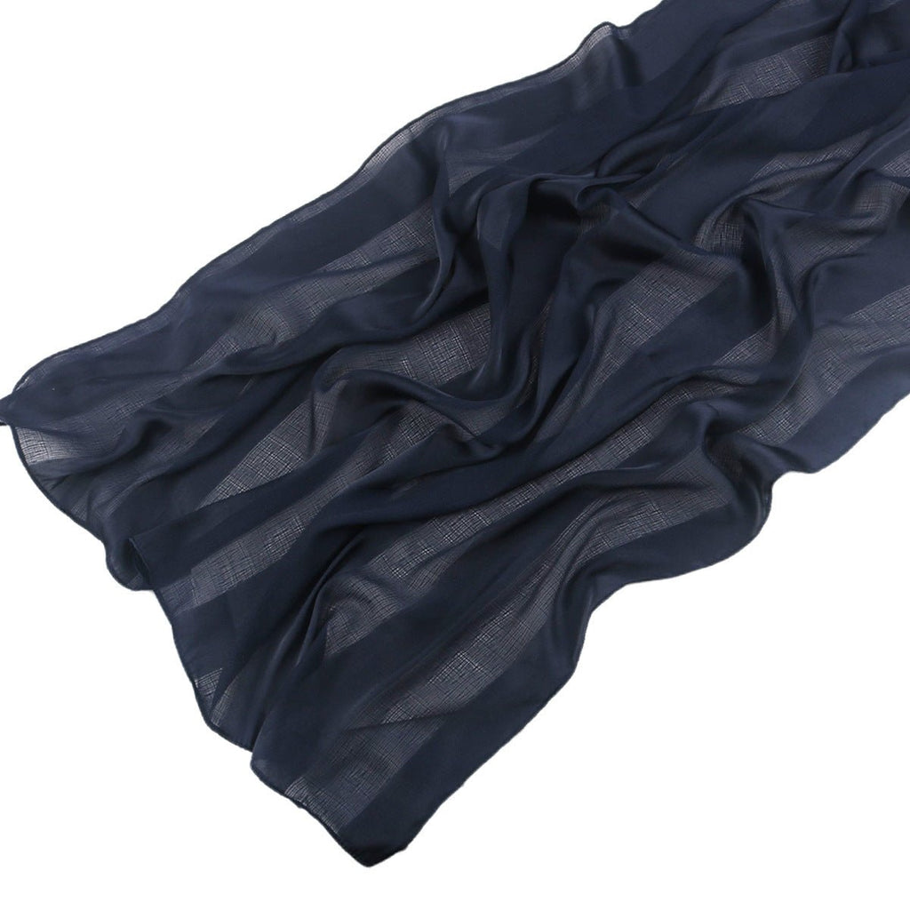 Mariam's Collection Striped Crinkle Chiffon Hijab with Organic Texture (MH143) — main product shot