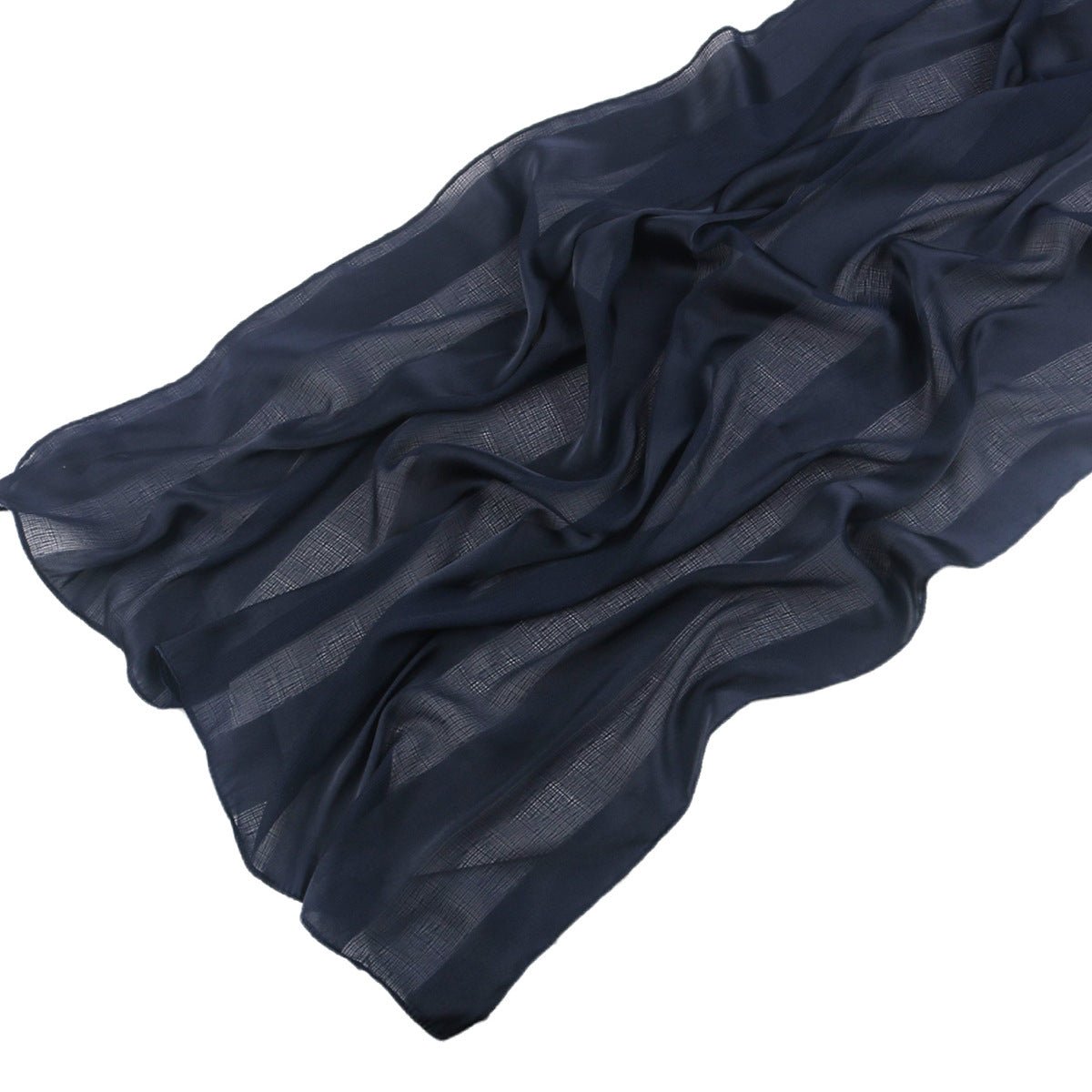Mariam's Collection Striped Crinkle Chiffon Hijab with Organic Texture (MH143) — main product shot