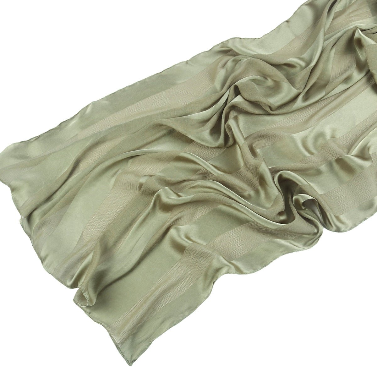 Mariam's Collection Striped Crinkle Chiffon Hijab with Organic Texture (MH143) — detail shot 10