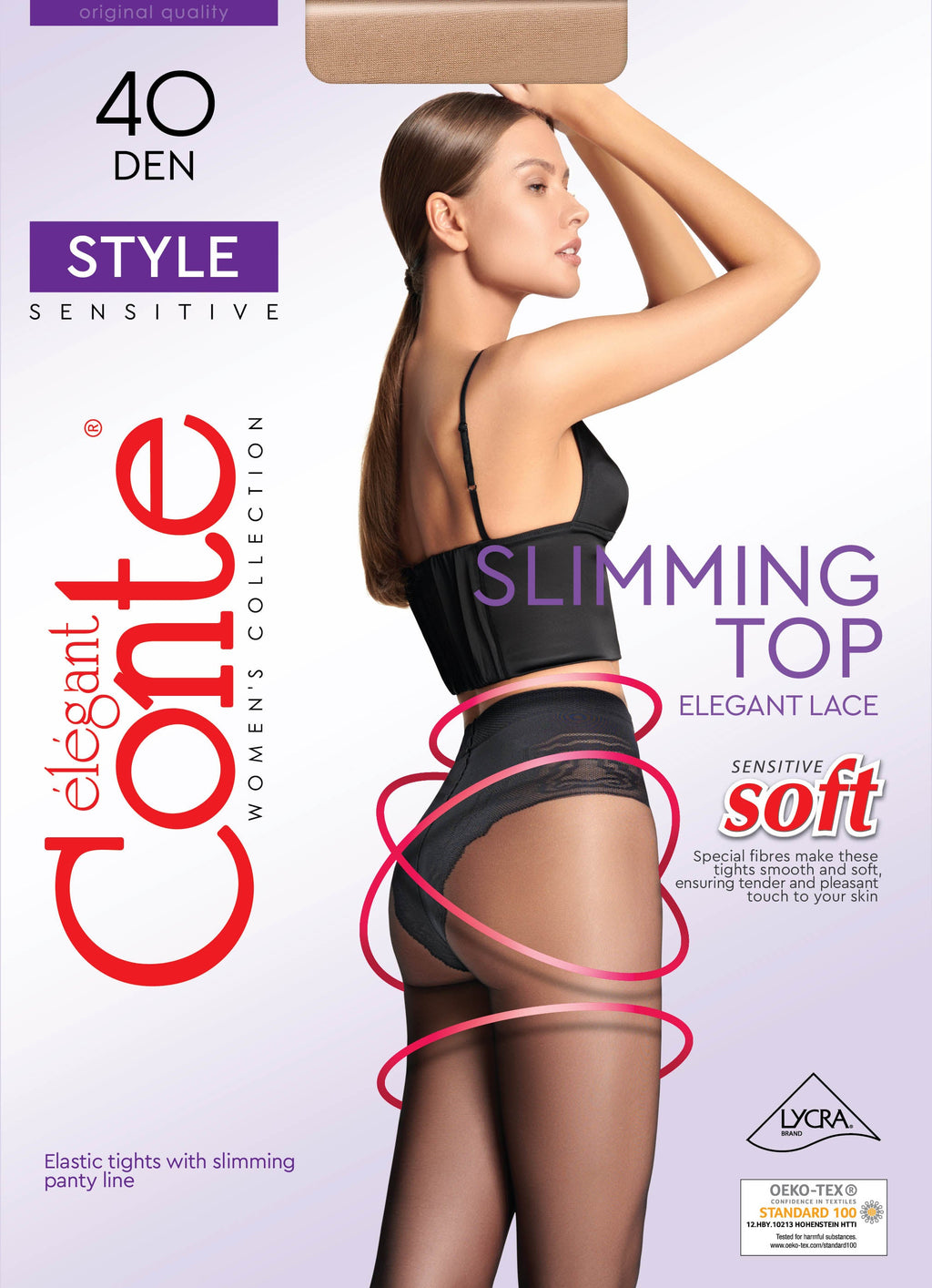 TheRanok.com Tights Conte Style 40 Den - Ajour Control Top — in-use photo