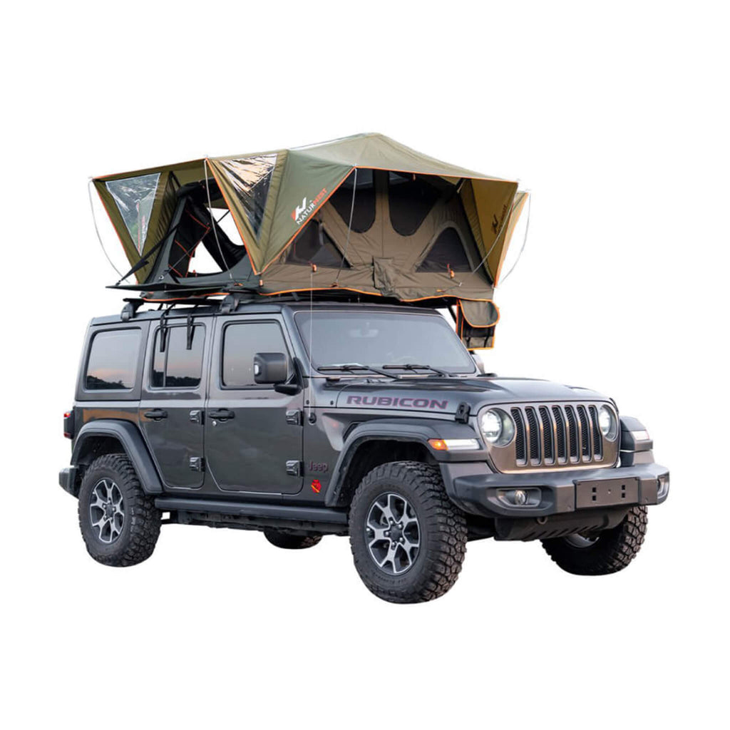 Naturnest Andromeda Green Soft-Shell Rooftop Tent With Large Panoramic Skylight & YKK Doors (SAK50612) – SAKSBY WHOLESALE, vi