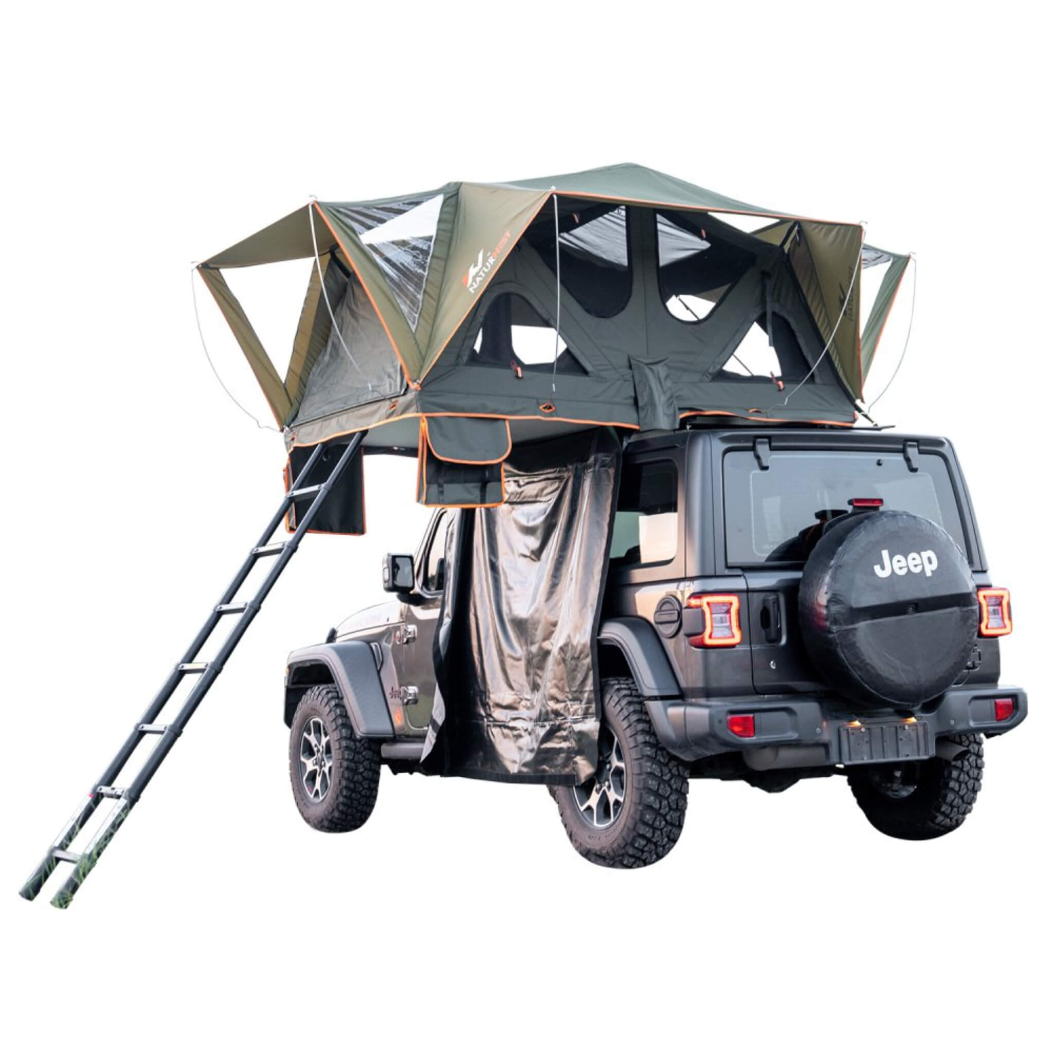 Naturnest Andromeda Green Soft-Shell Rooftop Tent With Large Panoramic Skylight & YKK Doors (SAK50612) – SAKSBY WHOLESALE, vi