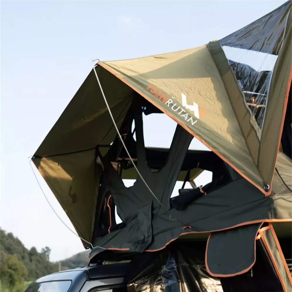 Naturnest Andromeda Green Soft-Shell Rooftop Tent With Large Panoramic Skylight & YKK Doors (SAK50612) – SAKSBY WHOLESALE, vi