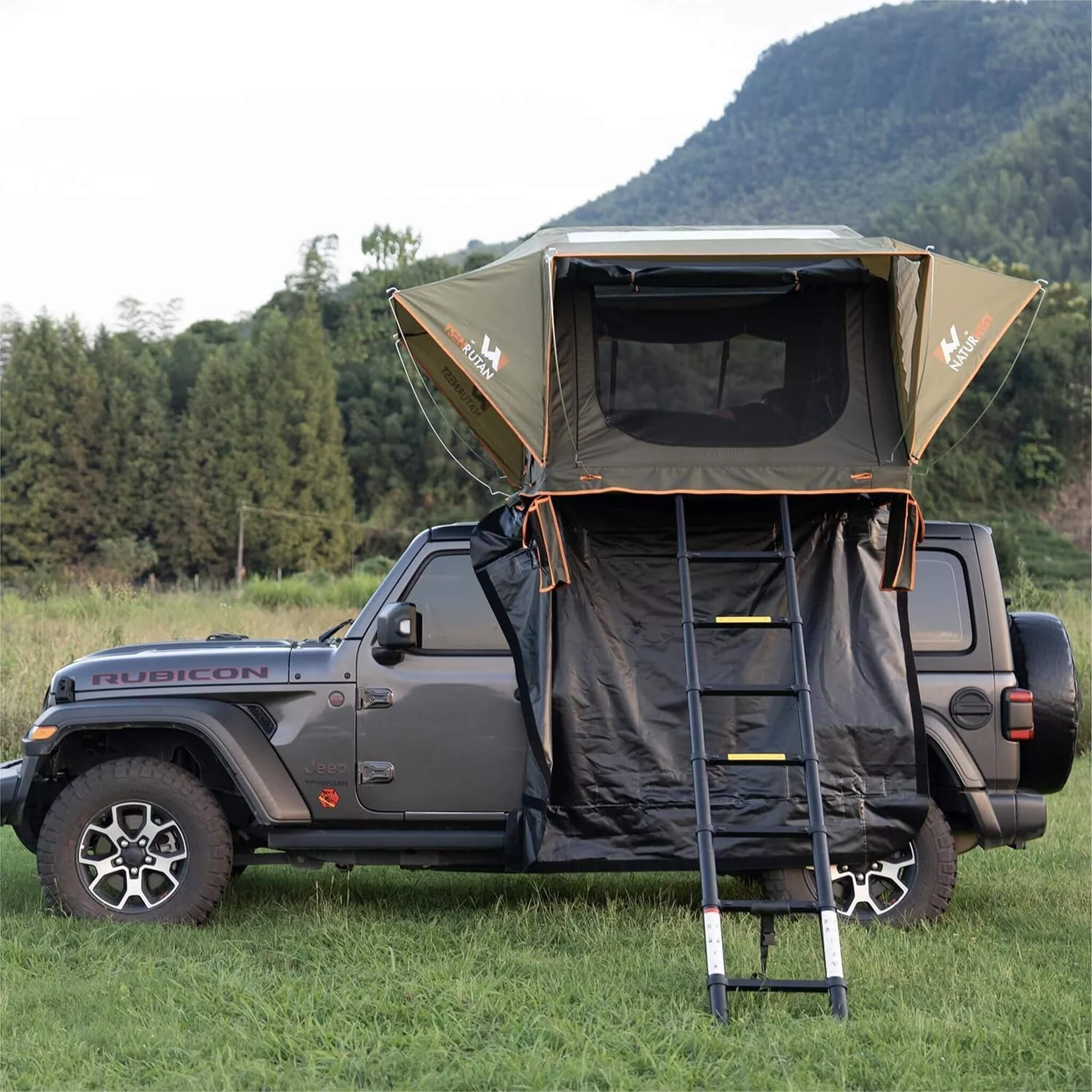 Naturnest Andromeda Green Soft-Shell Rooftop Tent With Large Panoramic Skylight & YKK Doors (SAK50612) – SAKSBY WHOLESALE, vi