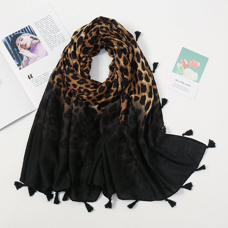Stylish Leopard Print Scarf Hijab (MH092)