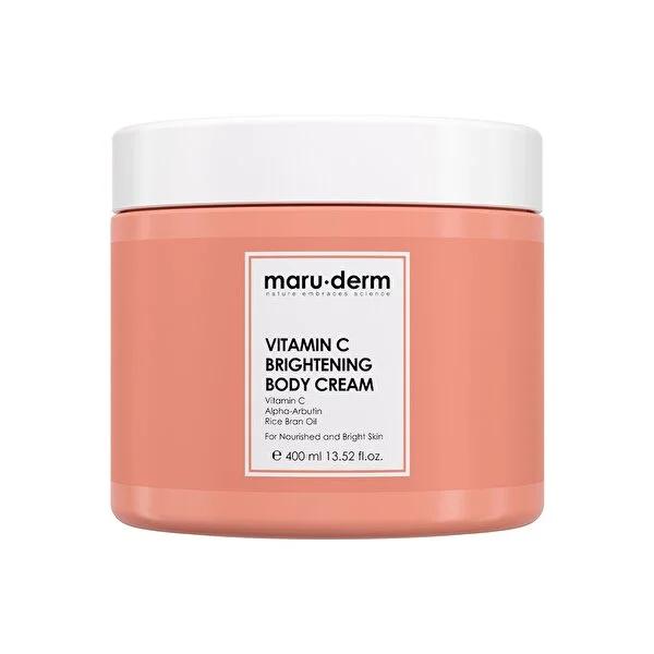 Maruderm Vitamin C Brightening Body Cream 400ml - Moisturizing & Illuminating for All Skin Types
