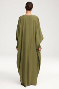 Suha Smocked Sleeve Kaftan - Sage Clothing Veiled 