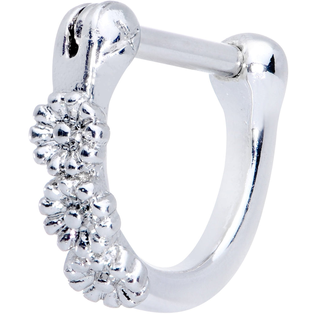 BodyCandy 16G 1/4 Daisy Chain Flower Hinged Cartilage Clicker — main product shot