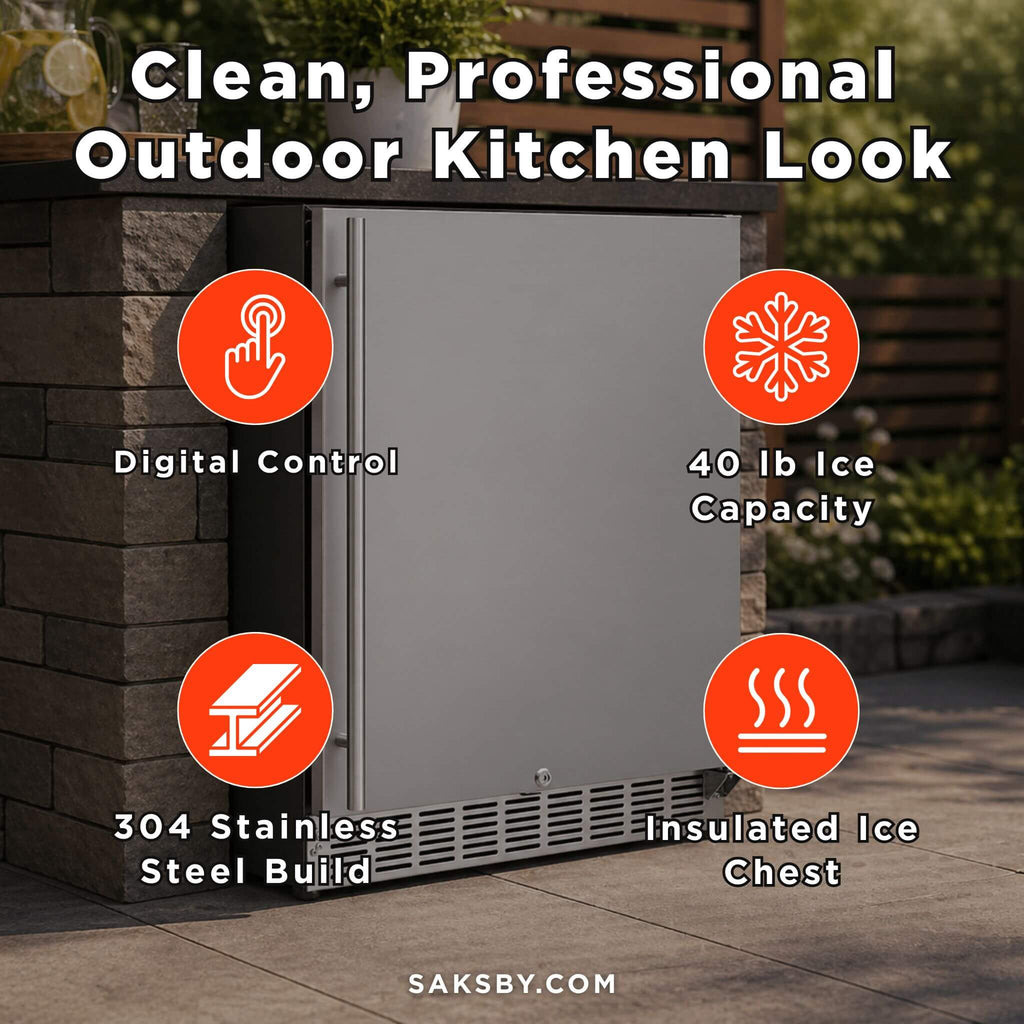 Summerset 24-Inch Outdoor Rated Refrigerator With Anti Vibration System [RFR-24S-A] (SAK63715) – SAKSBY WHOLESALE, view 4