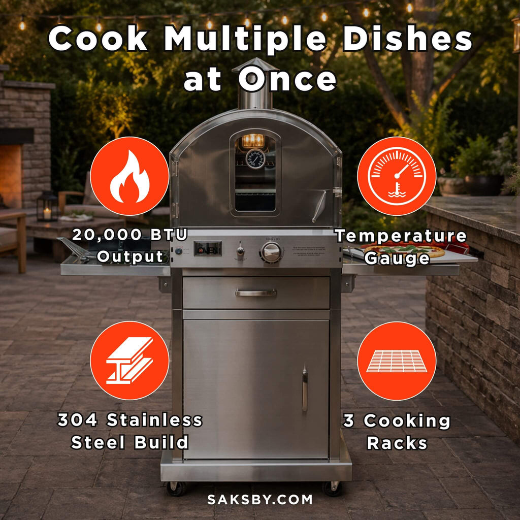 Summerset 60-Inch Outdoor Freestanding Gas Pizza Oven [SS-OVFS-LP/NG] (SAK17543) – SAKSBY WHOLESALE, view 6