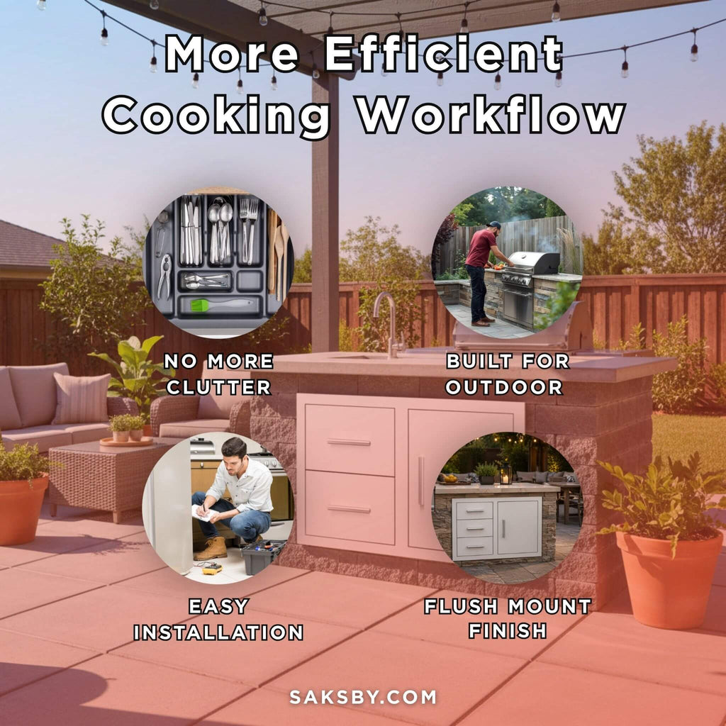 Summerset 33" Flush Mount 2 Soft Closing Drawers And Access Door Combo [DC2-33] (SAK45978) – SAKSBY WHOLESALE, view 6