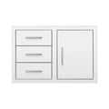 Summerset 33-Inch Stainless Steel Flush Mount Triple Drawer And Access Door Combo [DC3-33] (SAK92847) – SAKSBY WHOLESALE