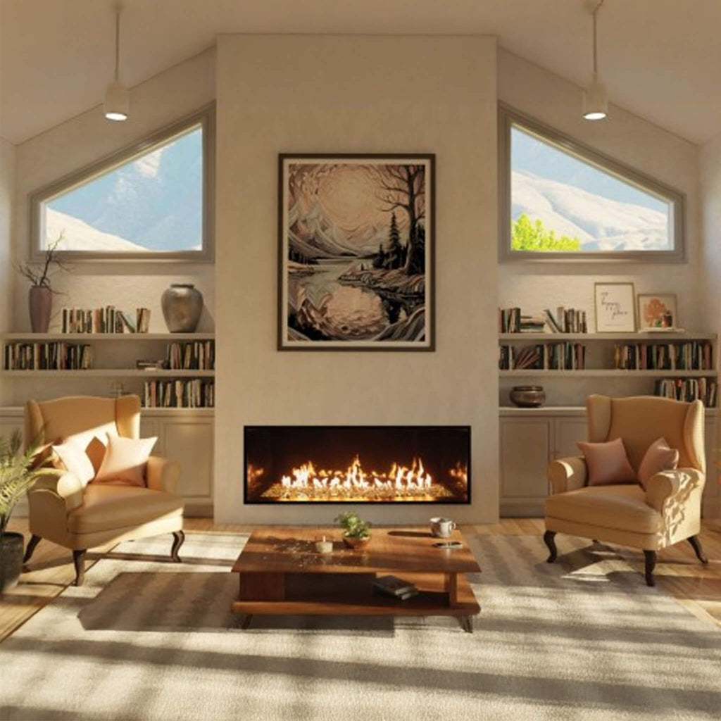 Summit 72-Inch Linear Fireplace With Bedrock [SML-72BR] (SAK92081) – SAKSBY WHOLESALE, view 4