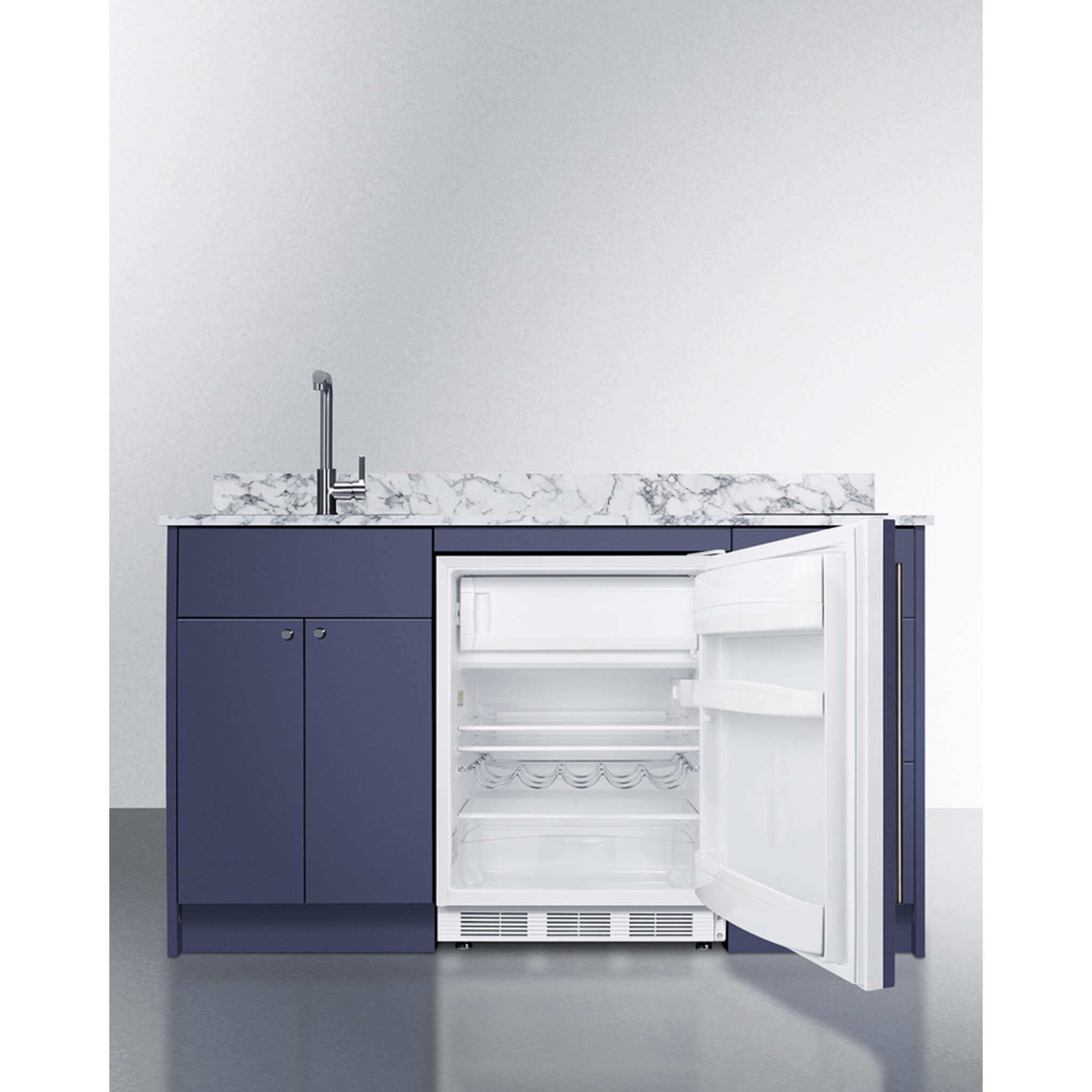 Summit Turnkey Caldera Kitchenette With A Cooktop, Refrigerator-Freezer, Sink, And Pre-Installed Cabinetry [CALDERAWH35] (SAK