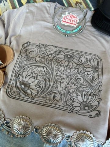 Wild Junkie Sunflower Engraved Graphic Tee — detail shot 6